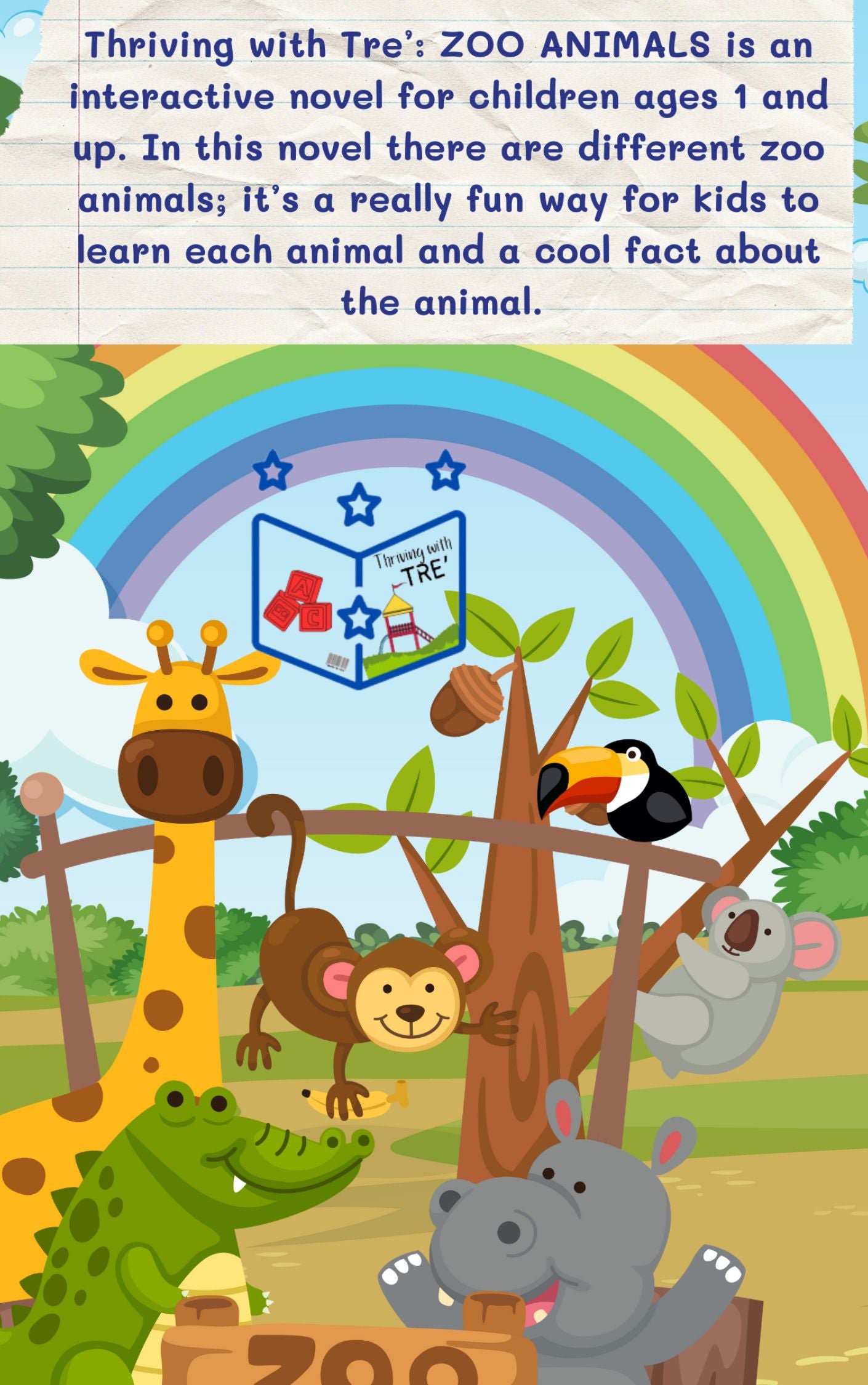 Thriving with Tre' : ZOO ANIMALS- Book